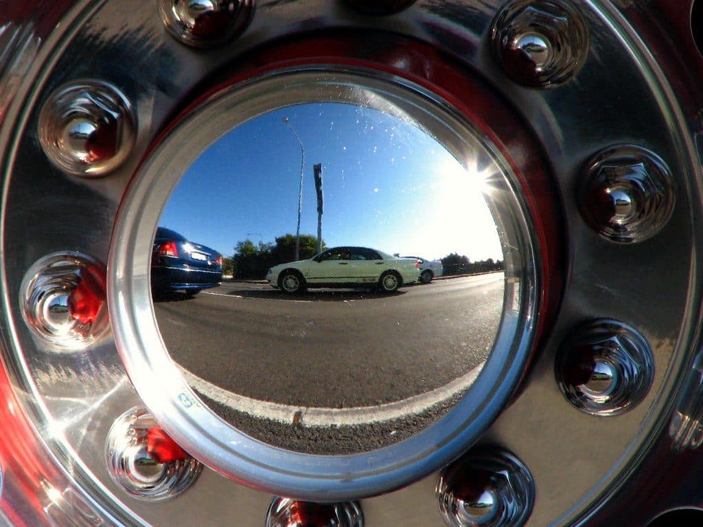 Truck wheel hub with lug nuts